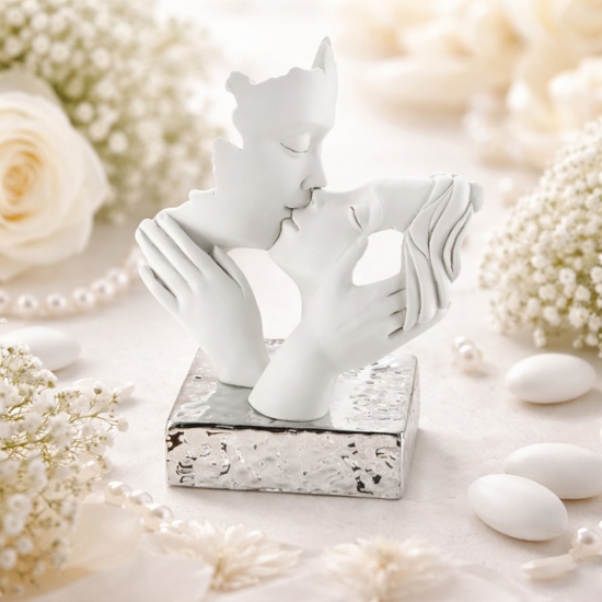 Bomboniera matrimonio statuetta coppia argento bongelli preziosi