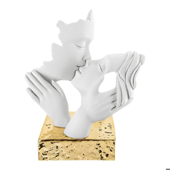 Scultura coppia oro per matrimonio bomboniera bongelli preziosi