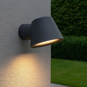 Applique da esterno grigio scuro moderna luce verso il basso