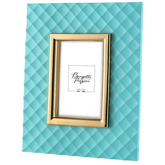 Cornice portafoto turchese oro 24x30 bongelli preziosi