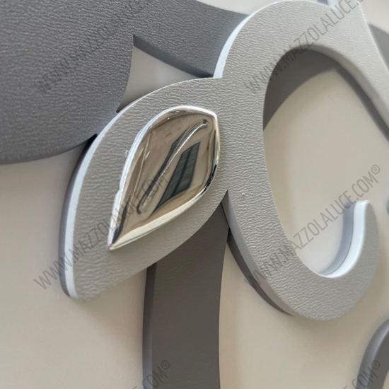 Bongelli preziosi quadro albero della vita 80x43 grigio per soggiorno moderno