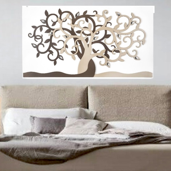 Bongelli preziosi quadro 110x60 moderno nocciola albero della vita