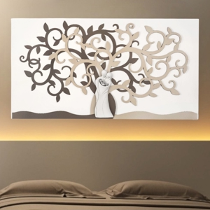 Quadro capezzale bongelli preziosi 80x43 sacra famiglia nocciola