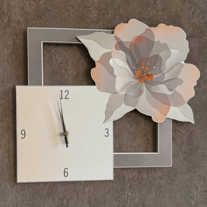 Orologio da muro rose bongelli preziosi cipria 50x45 con strass