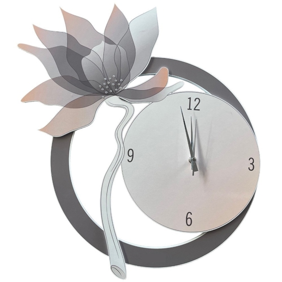 Orologio da parete fiore moderno cipria con strass bongelli preziosi