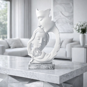 Scultura famiglia base argento h34 bongelli preziosi