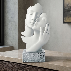 Scultura face mano base argento h34 soprammobile bongelli preziosi