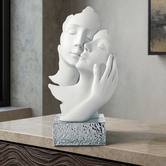 Scultura face mano base argento h34 soprammobile bongelli preziosi