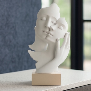 Scultura face volti base nocciola bongelli preziosi soprammobile