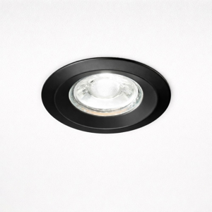 Faretto tondo nero da incasso per controsoffitto isyluce simplie