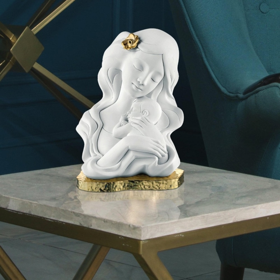 Soprammobile scultura maternita base oro bongelli preziosi