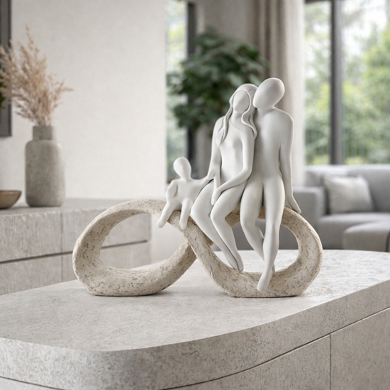 Scultura infinito nocciola 25x23cm soprammobile bongelli preziosi