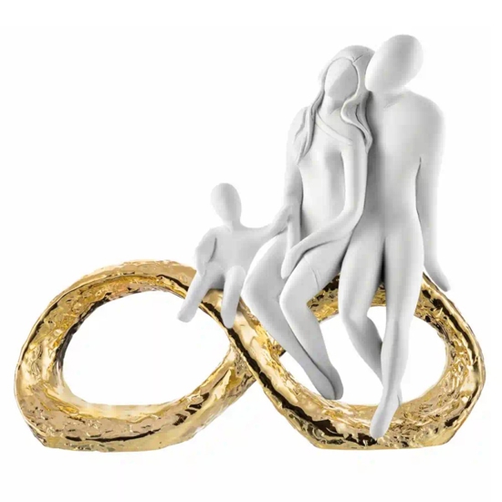 Scultura infinito oro 25x23cm soprammobile bongelli preziosi