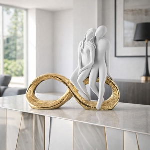 Soprammobile moderno coppia infinito 25x23cm oro bongelli preziosi