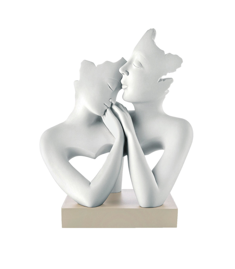 Bomboniera matrimonio scultura famiglia nocciola stilizzata bongelli preziosi