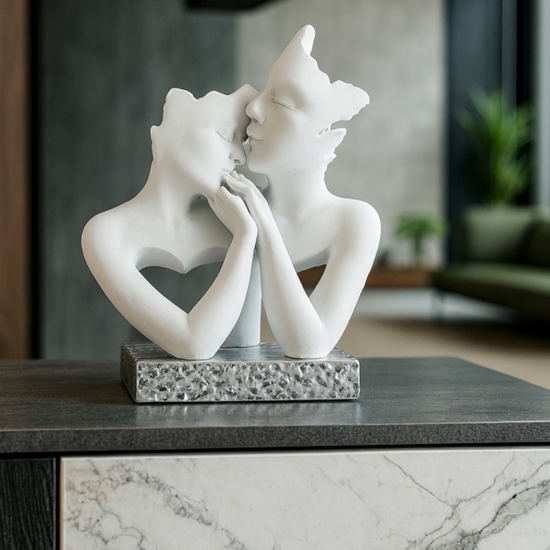 Scultura stilizzata famiglia h27 base argento bongelli preziosi