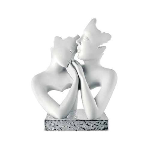 Scultura stilizzata famiglia h27 base argento bongelli preziosi
