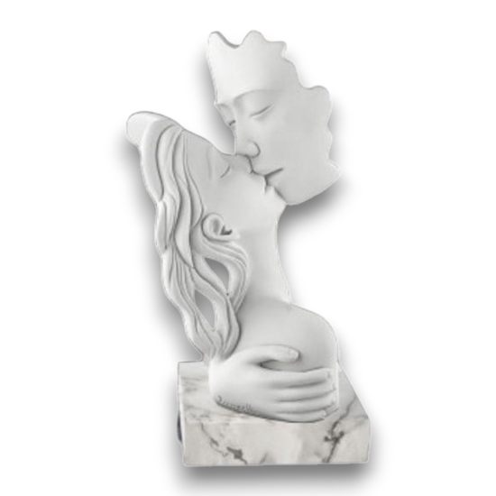 Soprammobile moderno bongelli preziosi statuetta bacio bianco