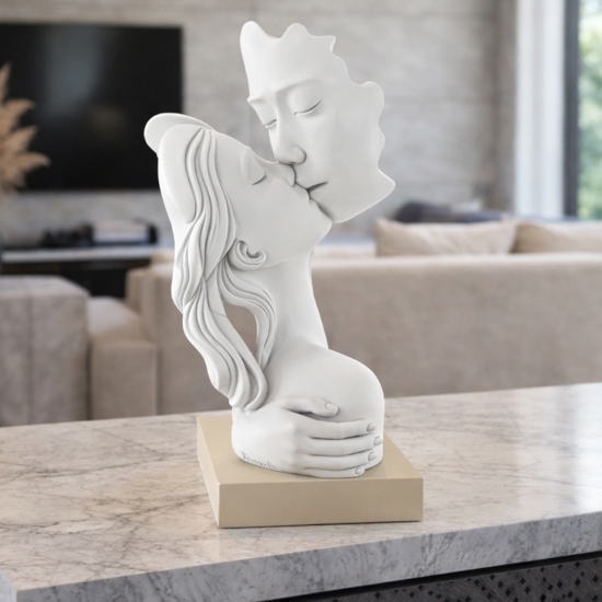 Scultura bacio nocciola bongelli preziosi soprammobile moderno