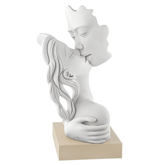Scultura bacio nocciola bongelli preziosi soprammobile moderno