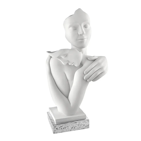 Scultura soprammobile abbraccio h40cm base argento bongelli preziosi