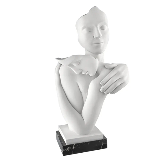 Scultura soprammobile h40cm base marmo nero bongelli preziosi