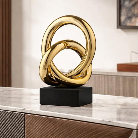 Scultura da tavolo design moderna nodo h26cm bongelli preziosi