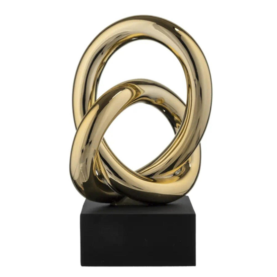 Scultura da tavolo design moderna nodo h26cm bongelli preziosi