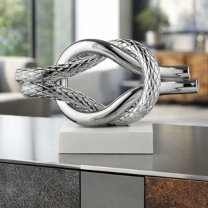 Soprammobile nodo bianco argento 28x18cm bongelli preziosi