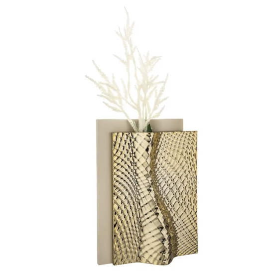 Vaso design soprammobile nocciola h30cm oro bongelli preziosi