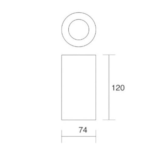Faretto da soffitto cilindro bianco riflettore cromato