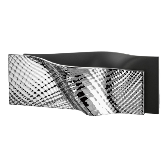 Vaso orizzontale nero argento design moderno bongelli preziosi