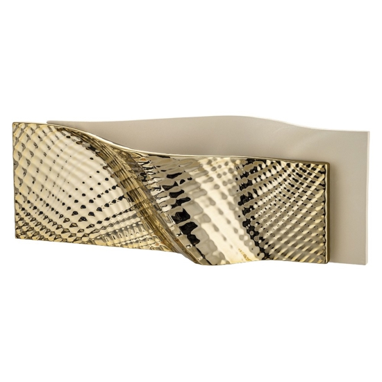 Vaso orizzontale ophis bongelli preziosi nocciola oro design moderno