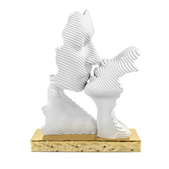 Bomboniera bacio stilizzato oro design moderna bongelli preziosi