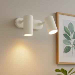 Lampada da parete soffitto applique con 2 luci bianco isyluce