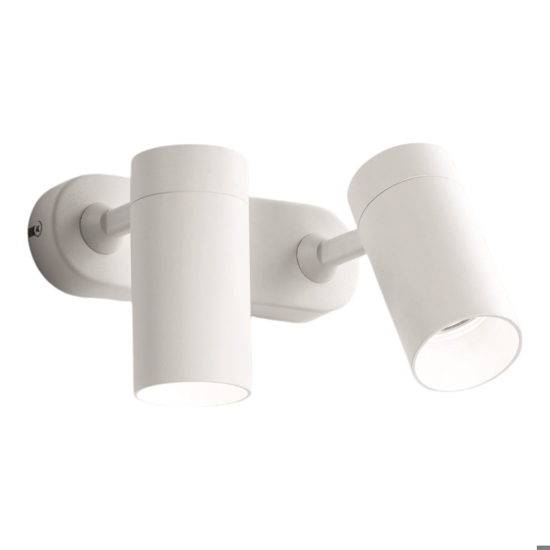 Lampada da parete soffitto applique con 2 luci bianco isyluce