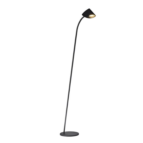 Lampada da terra design moderno nero led 3000k orientabile