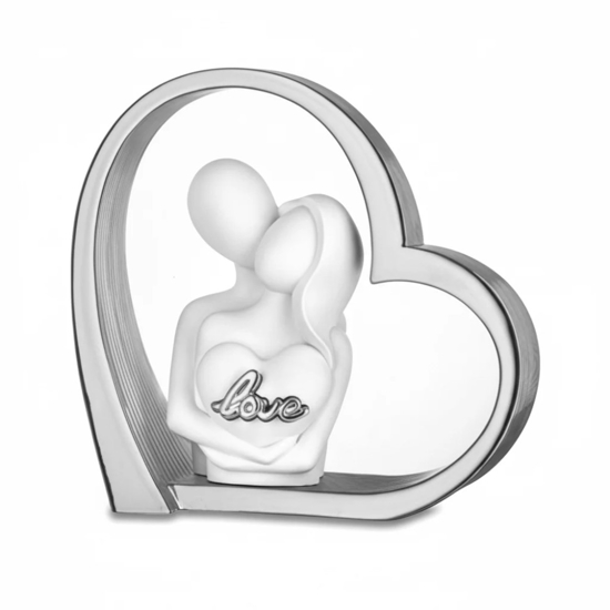 Bomboniera cuore stilizzato argento per matrimiono bongelli preziosi