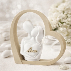 Bomboniera per matrimonio cuore stilizzato nocciola bongelli preziosi