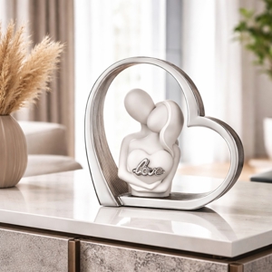 Soprammobile moderno scultura cuore argento bongelli preziosi