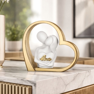 Soprammobile moderno scultura cuore oro bongelli preziosi