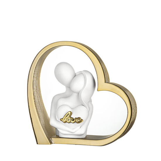 Soprammobile moderno scultura cuore oro bongelli preziosi