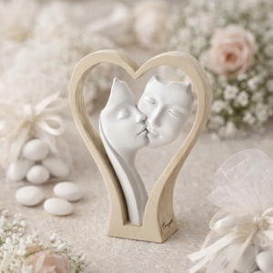 Bomboniera cuore nocciola scultura bongelli prezoiso