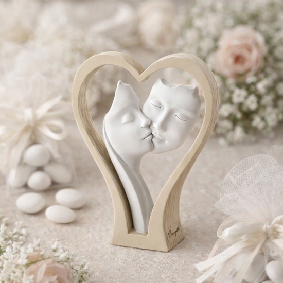 Bomboniera cuore nocciola scultura bongelli prezoiso
