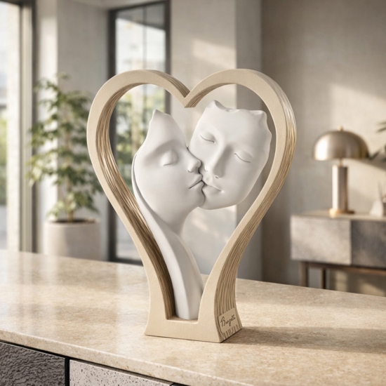 Soprammobile moderno scultura cuore nocciola bongelli preziosi