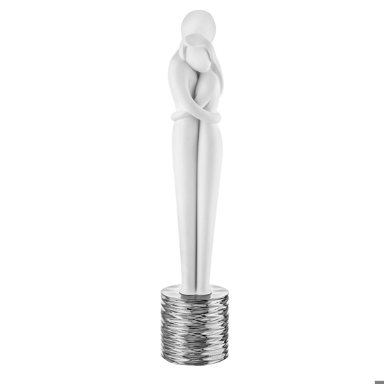 Scultura coppia innamorati argento soprammobile bongelli preziosi