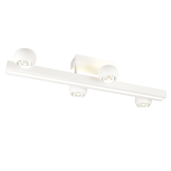 Plafoniera bianca allungabile sfere orientabili led 2700k-65000k con telecomando