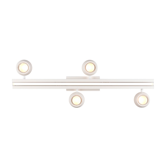 Plafoniera bianca allungabile sfere orientabili led 2700k-65000k con telecomando