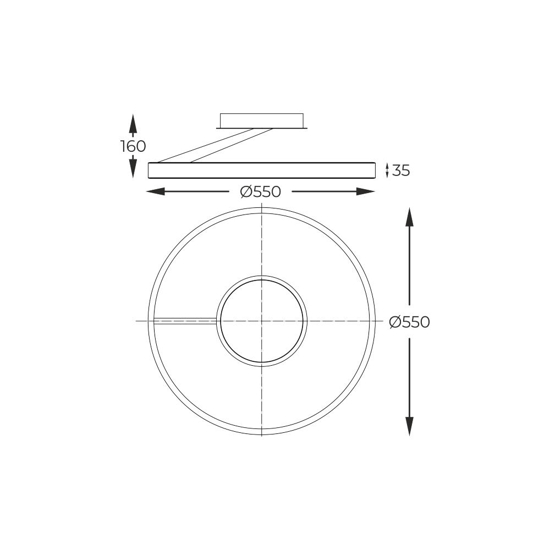 Plafoniera rotonda nero e oro dimmerabile led da 3000k a 6000k con telecomando