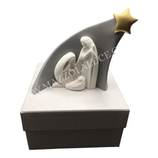 Bongelli preziosi statuina h13 presepe moderno grigio stella natività